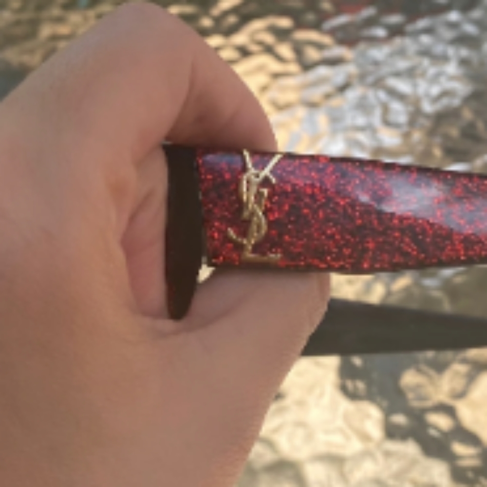 YSL YVES SAINT LAURENT Red Sunglasses - Picture 3 of 3